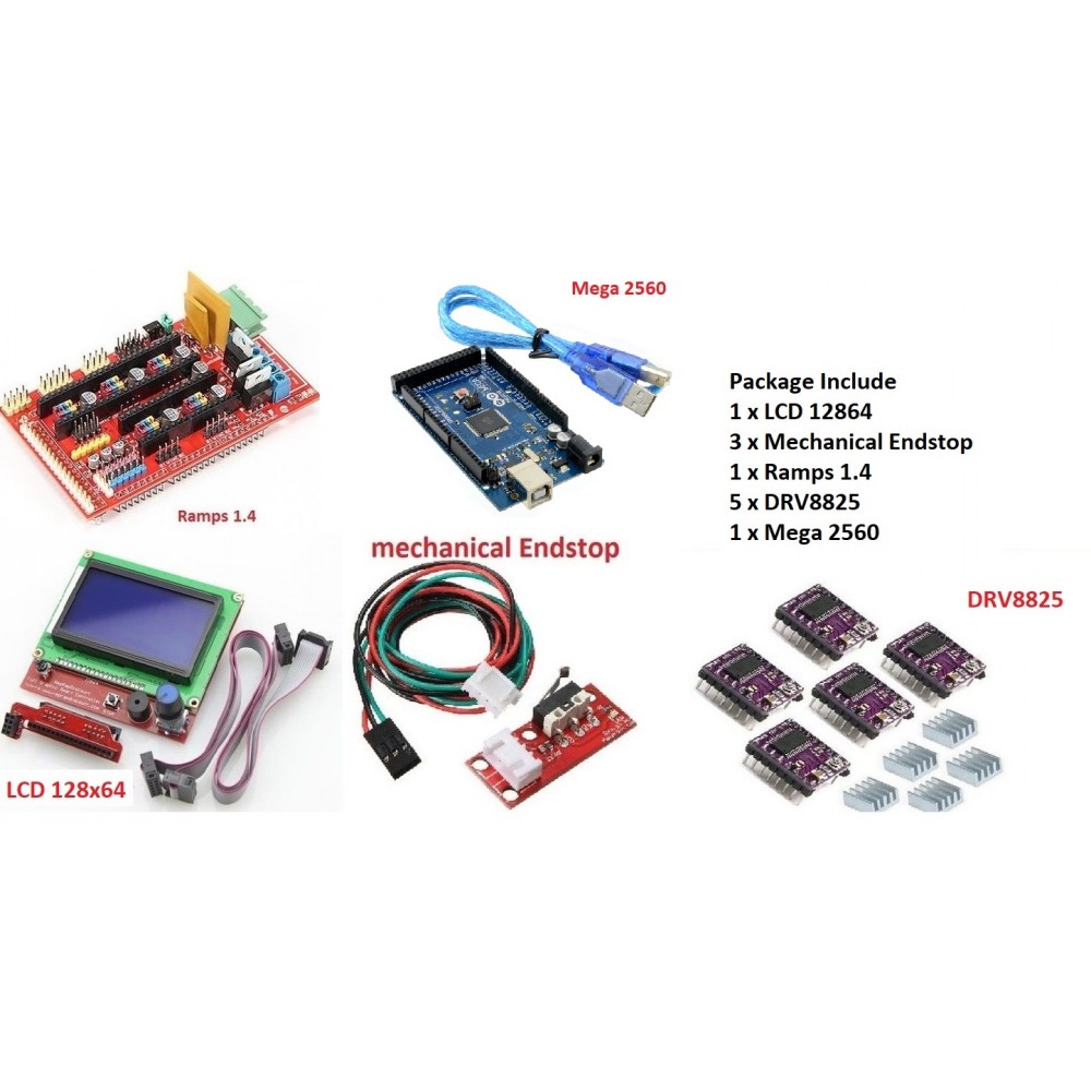 3D Printer Kit RAMPS 1.4 + 2004 LCD + Arduino mega 2560 + DRV8825
